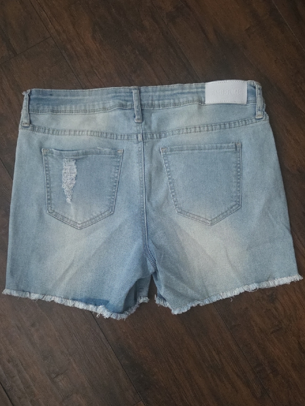 Hydraulic Light Blue Embroidered Denim Shorts Size 12 - Picture 4 of 6
